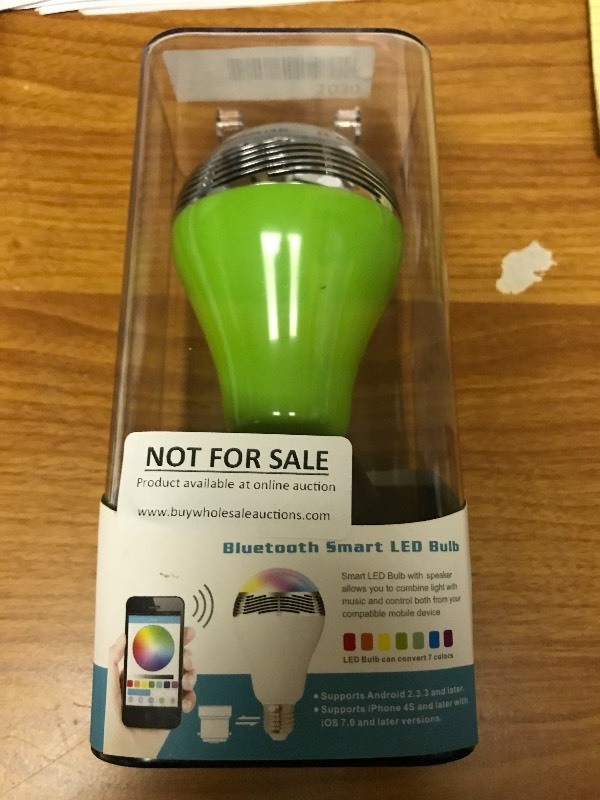 lot 1030 image: Bluetooth Smart LEB Light Bulb w Speaker