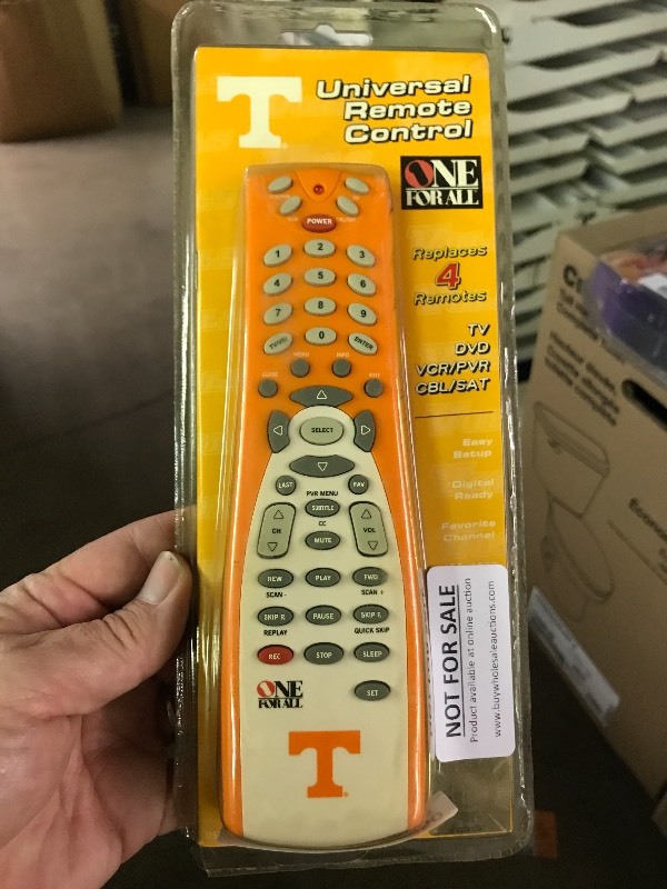 lot 1050 image: Universal TV remote- Tennessee Logo