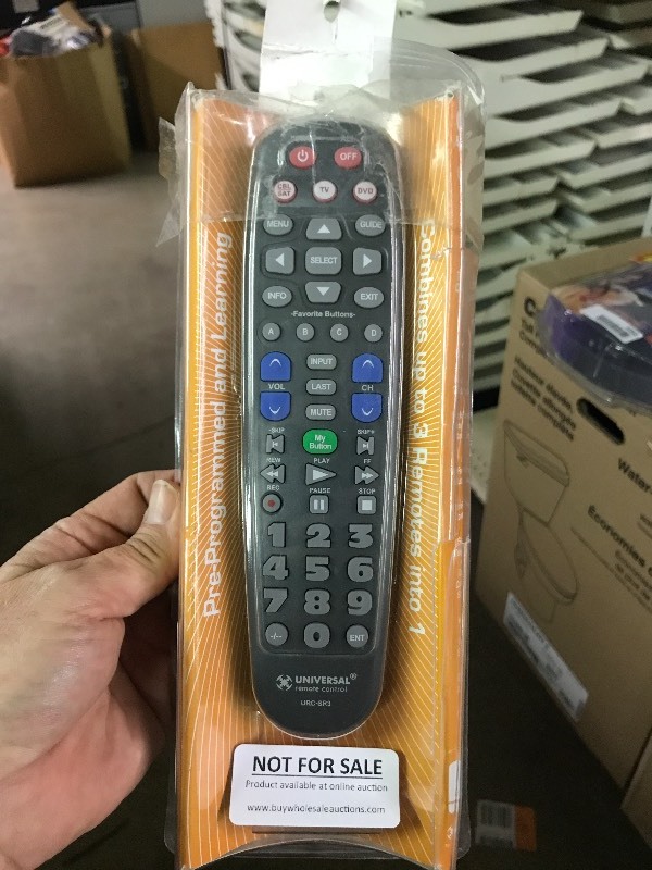 lot 1051 image: Universal Remote Control- Controls up to 3 devices