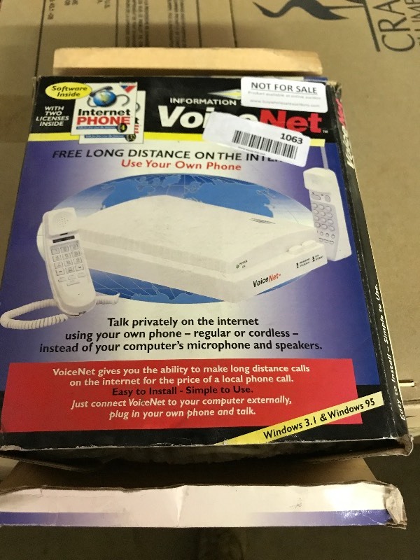 lot 1063 image: VOICENET Internret Phone - New in Box
