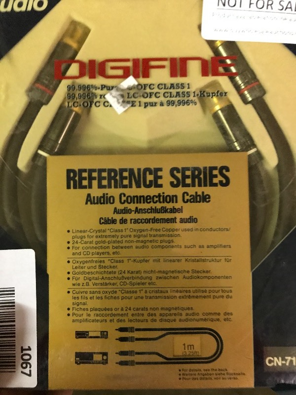lot 1067 image: DIGIFINE Audio Connection Cables