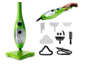 lot 52110 image: H2O Mop X5 Basic Mop 5 in 1 All Purpose Hand Held Steam Cleaner for Home Use, with 11 Piece Accessory Kit