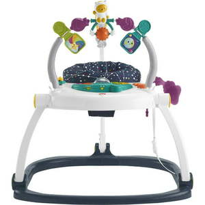 lot 52138 image: Fisher-Price Baby Bouncer Activity Center Jumperoo SpaceSaver with Lights & Sounds Astro Kitty