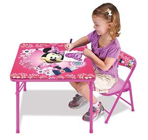 lot 52149 image: Jakks Pacific Minnie Mouse Table Blossoms & Bows Jr. Activity Set with 1 Chair