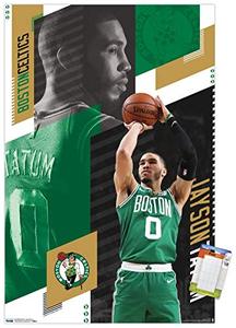 lot 52176 image: Trends International NBA Boston Celtics - Jayson Tatum 19 Wall Poster, 22.375 x 34, Premium Poster & Mount Bundle