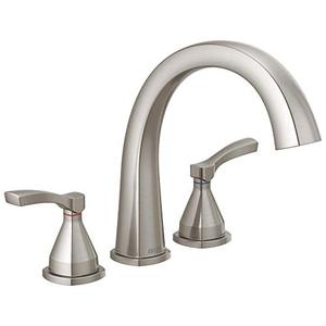 lot 52179 image: DELTA FAUCET T2777-SS Three Hole Roman Tub Trim Deck-Mount Without Diverter, Stainless