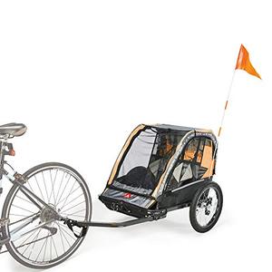 lot 52181 image: Allen Sports Deluxe Steel 2-Child Bicycle Trailer and Stroller, Model AS2-O, Orange