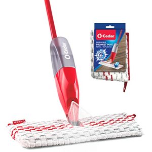 lot 52182 image: O-Cedar ProMist MAX Microfiber Spray Mop Removes 99% of Bacteria with just Water, Features 1 Extra Refill