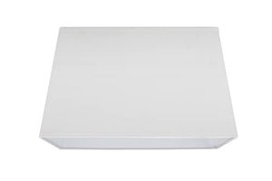 lot 52195 image: Aspen Creative 32028A Transitional Rectangle Hardback Shape Spider Construction Lamp Shade in White, 16 wide, Top(8  14) Bottom(10  16)  x Height 10
