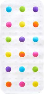 lot 46000109 image: Munchkin� Dots�� Bath Mat for Kids, Multicolored, 30.5x14.25 Inch