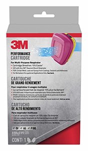 lot 46000216 image: 3M Replacement Cartridges for Multi-purpose Respirator, 60923H1-DC, 1-Pair