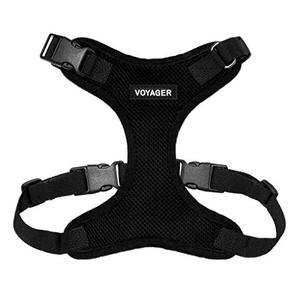 lot 46000217 image: Voyager Step-in Lock Pet Harness - All Weather Mesh, Adjustable Step in Harness for Cats and Dogs by Best Pet Supplies - Black, M