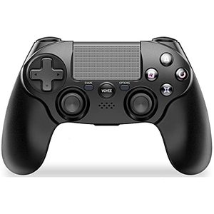 lot 46000218 image: VOYEE Wireless Controller Compatible with Sony PlayStation 4, Enhanced Dual-Shock PS4 Controller 6-Axis Motion Sensor PS4 Gamepad Remote with Audio FunctionFast Charging Port (Black)