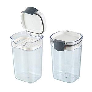 lot 46000225 image: Progressive International PKS-410 Prepworks ProKeeper Seasoning Keeper Spice Airtight Food Storage Containers, Clear (2 Pack)