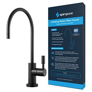 lot 46000226 image: SpiroPure NSF-Certified Lead-Free Air Gap RO Faucet, Matte BlackOil Rubbed Bronze, Reverse Osmosis Replacement Water Filter Faucet, 3 Line Filtered Faucet, SP-FC100-BK