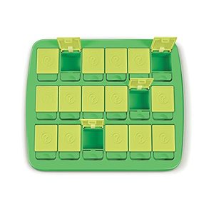 lot 46000233 image: Genuine Fred, MATCH UP Memory Snack Tray Green Travel-friendly tray measures 10 x 8.75 inches
