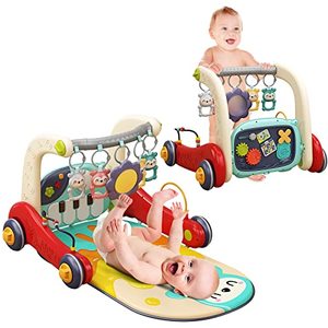 lot 46000236 image: Baby Play Mat Baby Gym,Play Piano Tummy Time, Floor Activity Center,Baby Seat,Infant Baby Walker - Toddler Push Walker, Boy & Girl Gifts for Newborn Baby Toddler 0 to 3 6 9 12 Months(Pink)