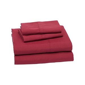 lot 46000246 image: Amazon Basics Lightweight Super Soft Easy Care Microfiber Bed Sheet Set with 14 Deep Pockets - Queen, blue