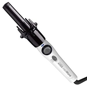 lot 46000250 image: Kiss Products Instawave Automatic Ceramic Curling Iron 1�� KACI01, Black White