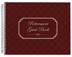 lot 46000254 image: Retirement Guest Book by PurpleTrail, Retirement Party Guestbook, Elegant Frame Design