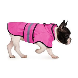 lot 46000258 image: HDE Dog Raincoat Hooded Slicker Poncho for Small to X-Large Dogs and Puppies (Pink, Medium)