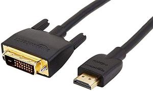 lot 46000263 image: Amazon Basics HDMI to DVI Adapter Cable, Black, 6 Feet, 1-Pack
