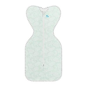 lot 46000265 image: Love to Dream Swaddle UP Organic 1.0 TOG, Celestial Dot Mint, Small, 8-13 lbs., Allow Baby to Sleep in Their Preferred Arms Up Position for Self-Soothing, Snug Fit Calms Startle Reflex
