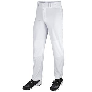 lot 46000266 image: CHAMPRO boys Bottom Youth Triple Crown Open Botton Baseball Pants, White, Medium US