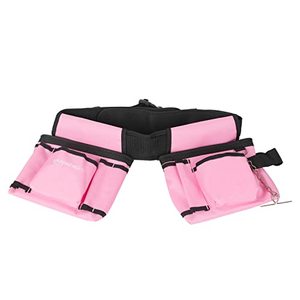 lot 46000475 image: Amazon Basics Tool Belt, Adjustable Waist Strap 22 to 44 inches, Pink