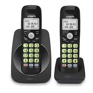lot 46000156 image: VTECH VG101-21 DECT 6.0 2-Handset Cordless Phone for Home, Blue-White Backlit Display, Backlit Big Buttons, Full Duplex Speakerphone, Caller IDCall Waiting, Easy Wall Mount, Reliable 1000 ft Range