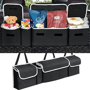 lot 46000162 image: Yecaye Car Organizer, Trunk Organizer, Large Capacity Car Trunk Organizer Storage, Sturdy Space Saver Hanging Car Accessories Interior, Fit Most Car Truck Free Up Floor Area, Black