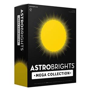 lot 46000165 image: Astrobrights Mega Collection, Colored Cardstock, Bright Yellow, 320 Sheets, 65 lb176 gsm, 8.5 x 11 - MORE SHEETS (91625)