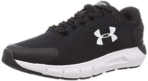 lot 46000167 image: Under Armour Womens Charged Rogue 2 Running Shoe, Black (003)White, 5.5 Wide US