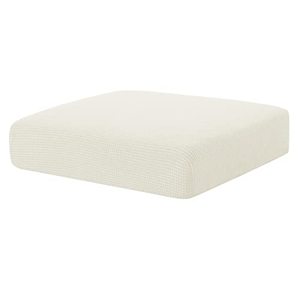 lot 46000206 image: Hokway Couch Cushion Covers Stretch Cushion Covers Sofa Seat Cushion Slipcover Cushion Protector(CreamWhite, Small)