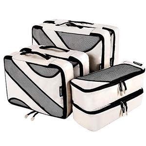 lot 46000209 image: Bagail 6 Set Packing Cubes,3 Various Sizes Travel Luggage Packing Organizers(Beige)