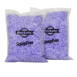 lot 46000300 image: PetSafe ScoopFree Premium Crystal Cat Litter - 5x Better Odor Control Than Clay Litter - Less Tracking & Dust For A Fresh Home - Non-Clumping - Two 4.3 lb Bags Of Litter (8.6 lb Total) - Lavender