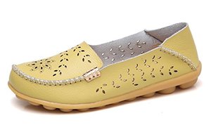 lot 46000305 image: VenusCelia Womens Natural Comfort Walking Flat Loafer(8 M US,YellowishCutout)