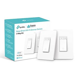 lot 46000326 image: Kasa Smart 3 Way Dimmer Switch KIT, Dimmable Light Switch Compatible with Alexa, Google Assistant and SmartThings, Neutral Wire Needed, 2.4GHz, ETL Certified, No Hub Required (KS230 KIT) , White