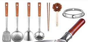 lot 46000330 image: Wok Pan Set with 8 Pcs Cookware Accessories  no wok pan