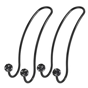 lot 46000341 image: SAVORI Auto Hooks Bling Car Hangers Organizer Seat Headrest Hooks Strong and Durable Backseat Hanger Storage Universal for SUV Truck Vehicle 2 Pack (Black A)