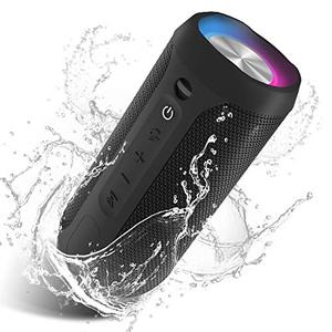 lot 46000426 image: EDUPLINK Waterproof Portable Bluetooth Speaker - 20W Louder Wireless Speaker with 20 Hours Playtime, TWS Pairing, RGB Lights and TF Slot - Perfect for Beach and Pool (Black)
