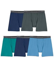 lot 46000436 image: Fruit of the Loom Mens Micro-Stretch Boxer Briefs, assorted, Large