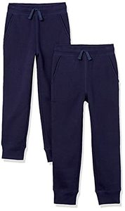 lot 46000362 image: Amazon Essentials Boys Fleece Jogger Sweatpants, Pack of 2, Navy, Small