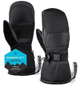 lot 46000366 image: Tough Outdoors Winter Ski Mittens Men & Women - Adult Snow Mitts for Cold Weather - Waterproof Gloves Snowboarding, Skiing