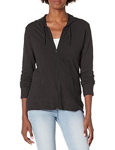 lot 46000371 image: Hanes womens Slub Jersey fashion hoodies, Black, XX-Large US