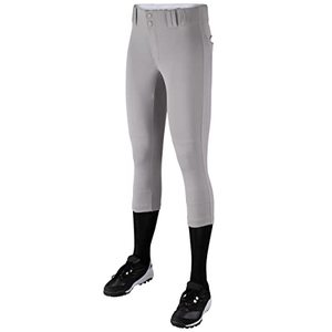 lot 46000373 image: CHAMPRO Womens Tournament Traditional Low-Rise Polyester Softball Pant, Medium, Grey
