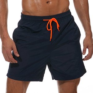lot 46000375 image: SILKWORLD Mens Swim Trunks Quick Dry Beach Shorts with Pockets(Navy Blue, 3X-Large)