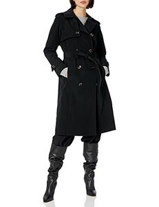 lot 46000396 image: LONDON FOG womens Double-breasted 34 Length Belted Trenchcoat, White, Small US
