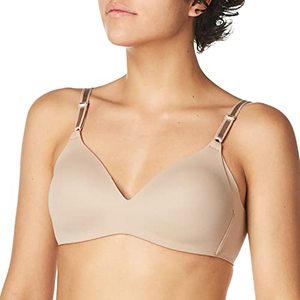 lot 46000409 image: Warners Womens Blissful Benefits Underarm-Smoothing Comfort Wireless Lightly Lined T-Shirt Bra RM7561W, Toasted Almond, 36B