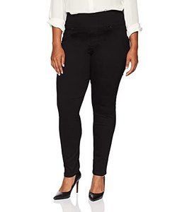 lot 46000417 image: Lee Womens Plus Size Sculpting Slim Fit Skinny Leg Pull On Jean, Black, 20W Medium